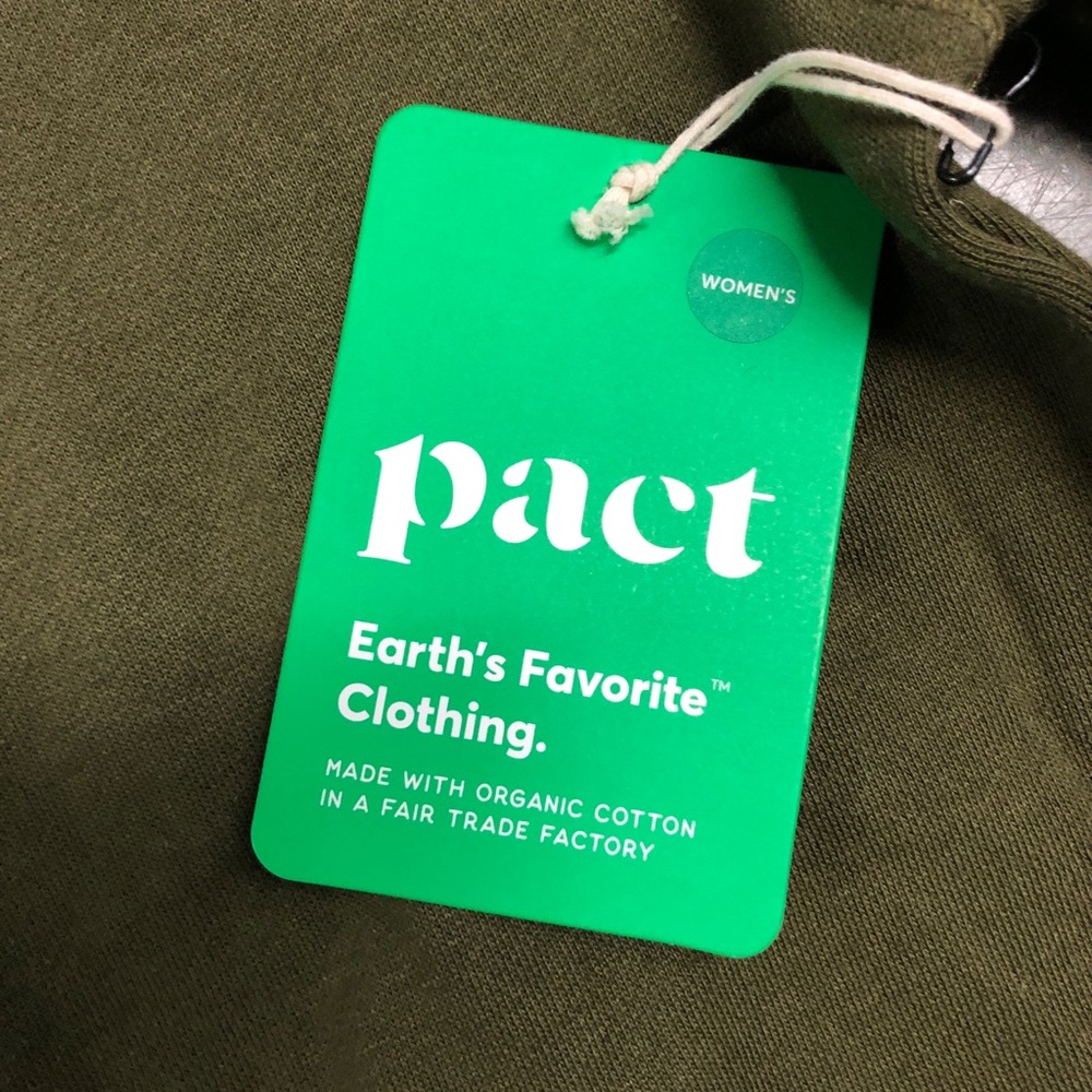 Pact Women’s Brushed Full Zip Hoodie Size Medium Army Green New W. Tag - Picture 7 of 8